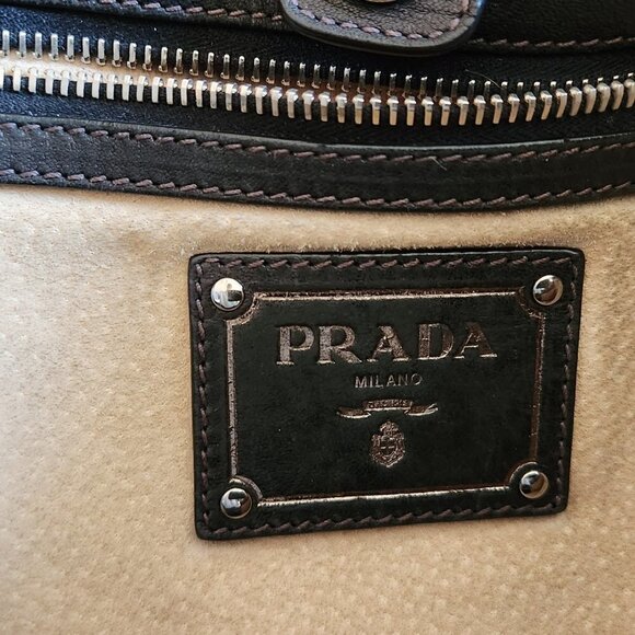 Prada Tote Handbag Canvas Camouflage Pattern, Authentic - Picture 9 of 14